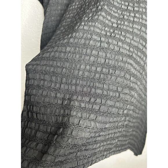 Dress To Kill Women’s One Size Black Tunic Top 3/4 Sleeve 100% Cotton Textured - Picture 9 of 9